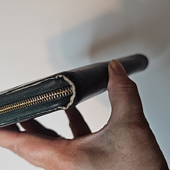 Celine Large Zipped Multifunction Bicolor Calf Leather green and navy blue - Picture 7 of 16